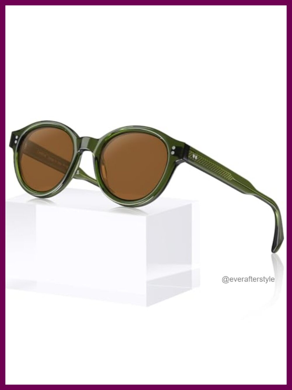 Polarized Round Acetate Sunglasses for Small Faces Women UV Protection